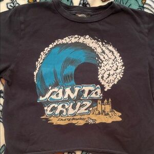 Girls Santa Cruz skate crop Tshirt